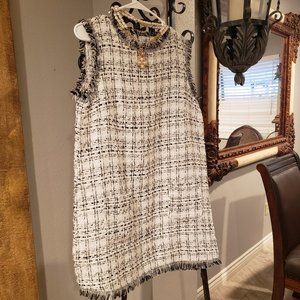 NWT Black and White Tweed Boutique Dress.  M